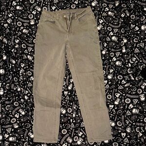 American Eagle Outfitters Women's Army Green Straight Leg Baggy Jeans